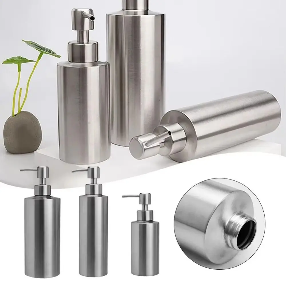 Cylindrical Countertop Sink Soap Dispenser Manually Pressing 250ml/350ml/550ml Emulsion Bottle High Quality Stainless Steel
Cylindrical Countertop Sink Soap Dispenser Manually Pressing 250ml/350ml/550ml Emulsion Bottle High Quality Stainless Steel