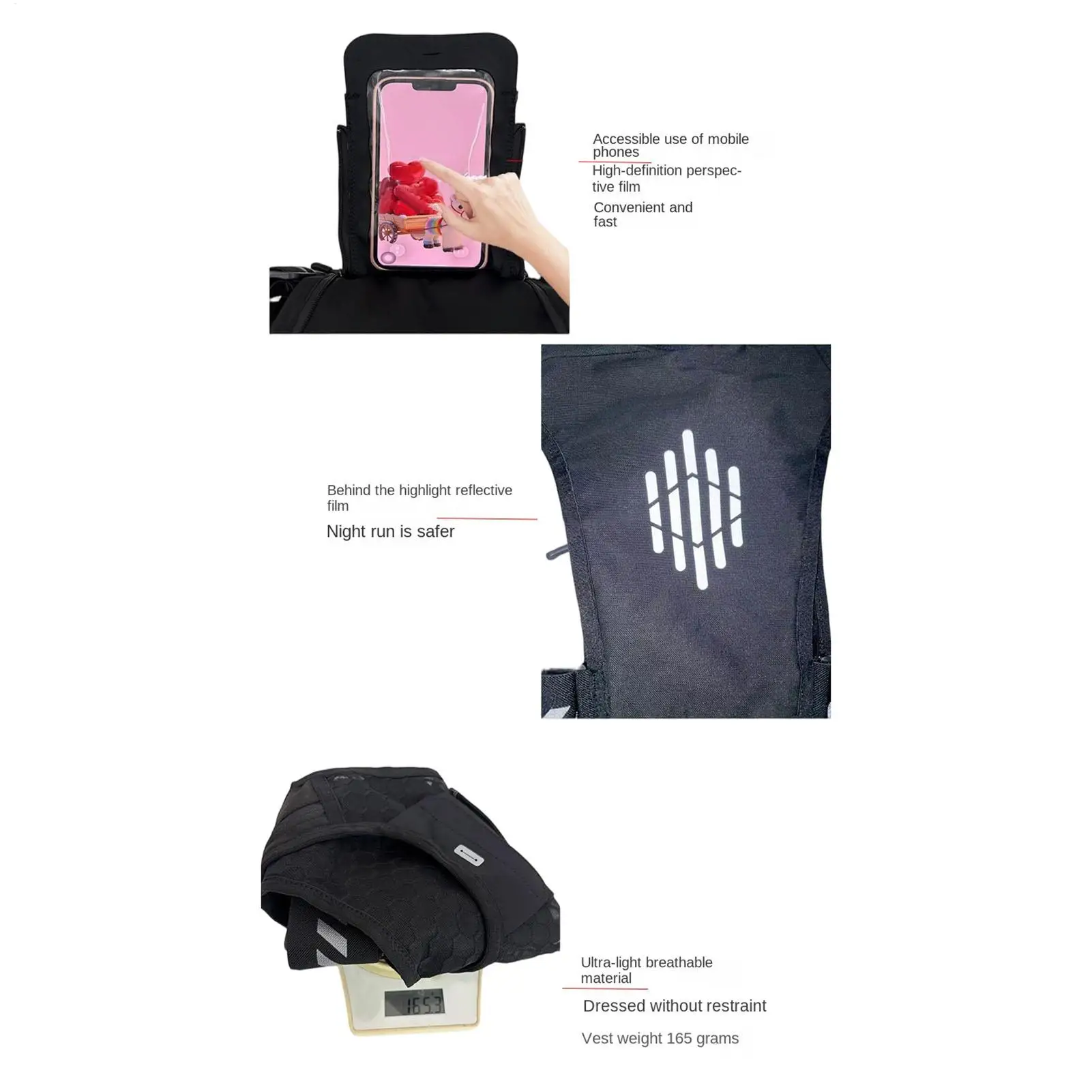 Lightweight Running Vest Reflective Lightweight With Pockets Running Phone Holder Vest For Outdoor Cycling Night Running Hiking
Lightweight Running Vest Reflective Lightweight With Pockets Running Phone Holder Vest For Outdoor Cycling Night Running Hiking