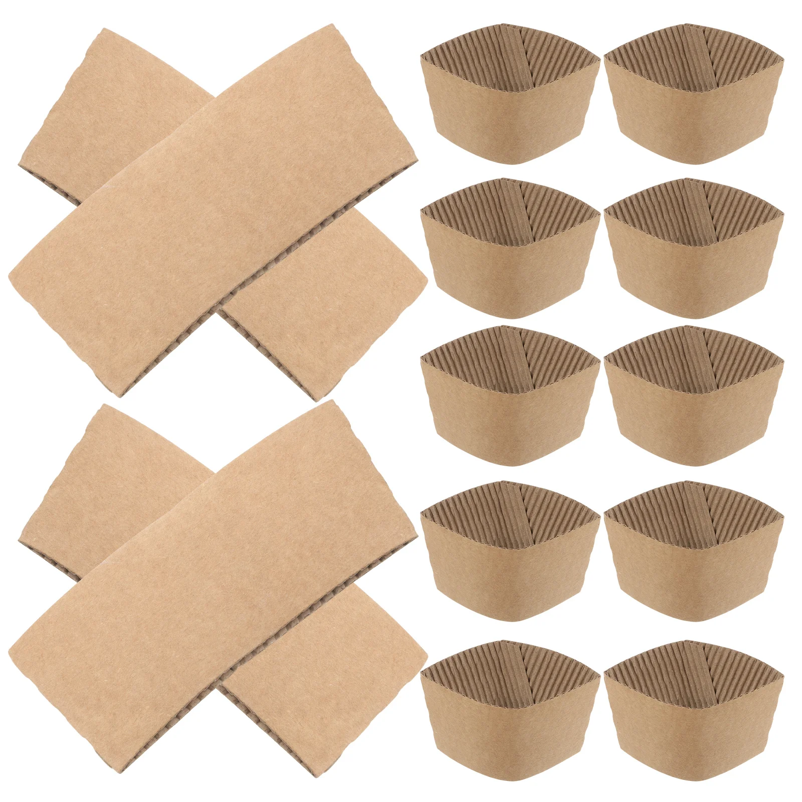 100pcs Kraft Paper Cup Sleeves White Card Reusable Corrugated Coffee Tea Hot Drink Protection Fall Holiday Design
100pcs Kraft Paper Cup Sleeves White Card Reusable Corrugated Coffee Tea Hot Drink Protection Fall Holiday Design