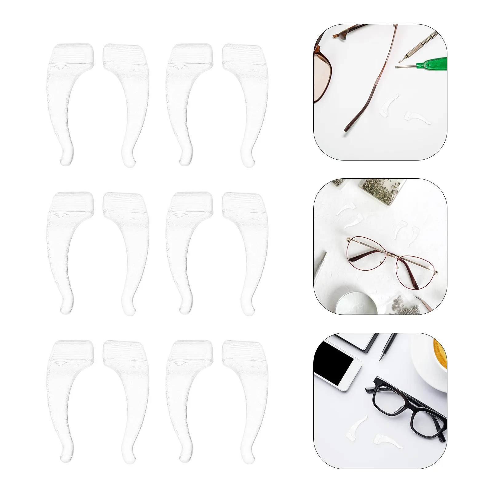 50Pairs Silicone Eyeglass Ear Grips Transparent Anti Slip Temple Tips for Sports Daily Wear Office Outdoor Comfortable Secure
50Pairs Silicone Eyeglass Ear Grips Transparent Anti Slip Temple Tips for Sports Daily Wear Office Outdoor Comfortable Secure