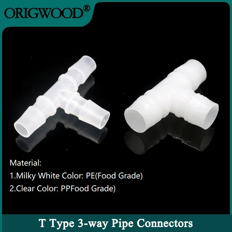 10pcs Water Connector Dia 3.2mm~25mm PP PE T Type 3-way Tapered Head Splitter Pipe Tube Hose Irrigate Joint Adapter Food Grade
10pcs Water Connector Dia 3.2mm~25mm PP PE T Type 3-way Tapered Head Splitter Pipe Tube Hose Irrigate Joint Adapter Food Grade