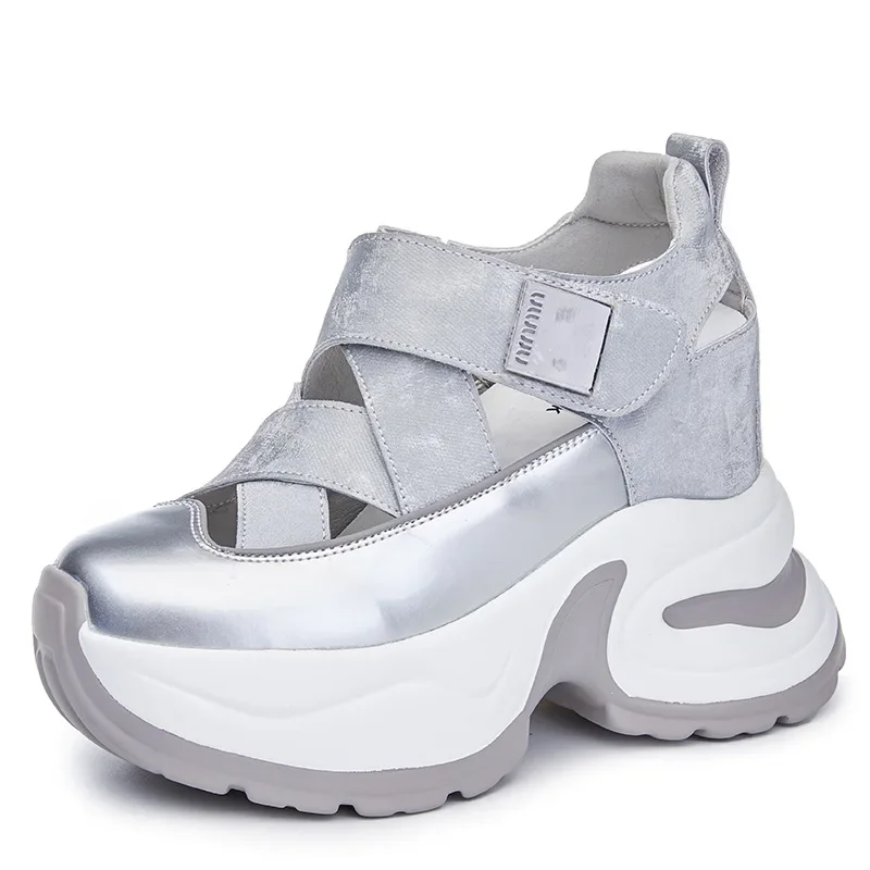 10CM Genuine Leather Summer Platform Sneakers High Brand Women Shoes Lady Vulcanize Casual Breathable Elevation inside Sandal
10CM Genuine Leather Summer Platform Sneakers High Brand Women Shoes Lady Vulcanize Casual Breathable Elevation inside Sandal