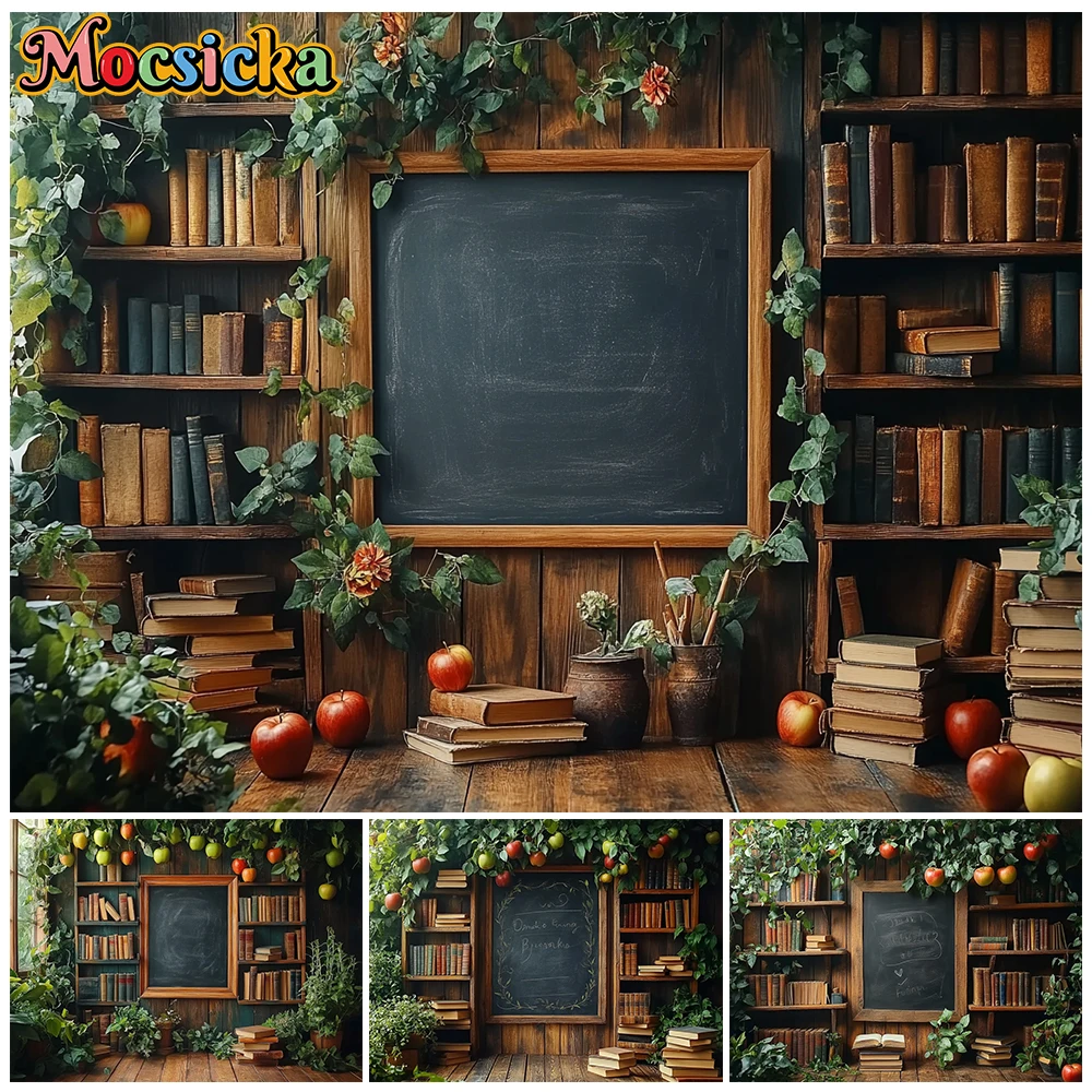 Mocsicka Blackboard Photo Background Spring School Bookshelf Decors Student Child Portrait Photography Backdrop Studio Wallpaper
Mocsicka Blackboard Photo Background Spring School Bookshelf Decors Student Child Portrait Photography Backdrop Studio Wallpaper