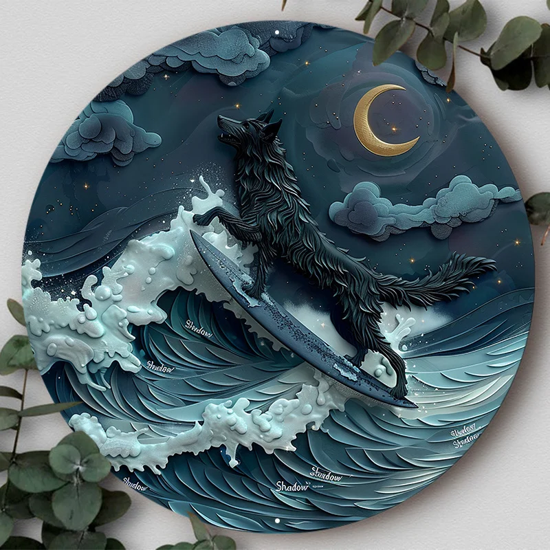 Round Aluminum Sign with Cute Dog Mask Theme, Decorative Plates for Cafe, Bar, Club, Office Wall Decor, Decorative Wall Poster
Round Aluminum Sign with Cute Dog Mask Theme, Decorative Plates for Cafe, Bar, Club, Office Wall Decor, Decorative Wall Poster