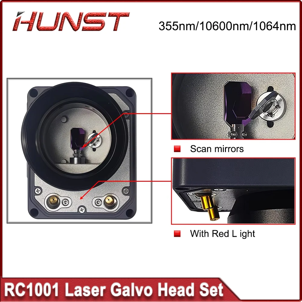Hunst SINO-GALVO RC1001 UV & Co2 & 1064nm Fiber Laser Scanner Galvanometer Head Kit UV 355nm Co2 10.6um Galvanometer Scanner
Hunst SINO-GALVO RC1001 UV & Co2 & 1064nm Fiber Laser Scanner Galvanometer Head Kit UV 355nm Co2 10.6um Galvanometer Scanner