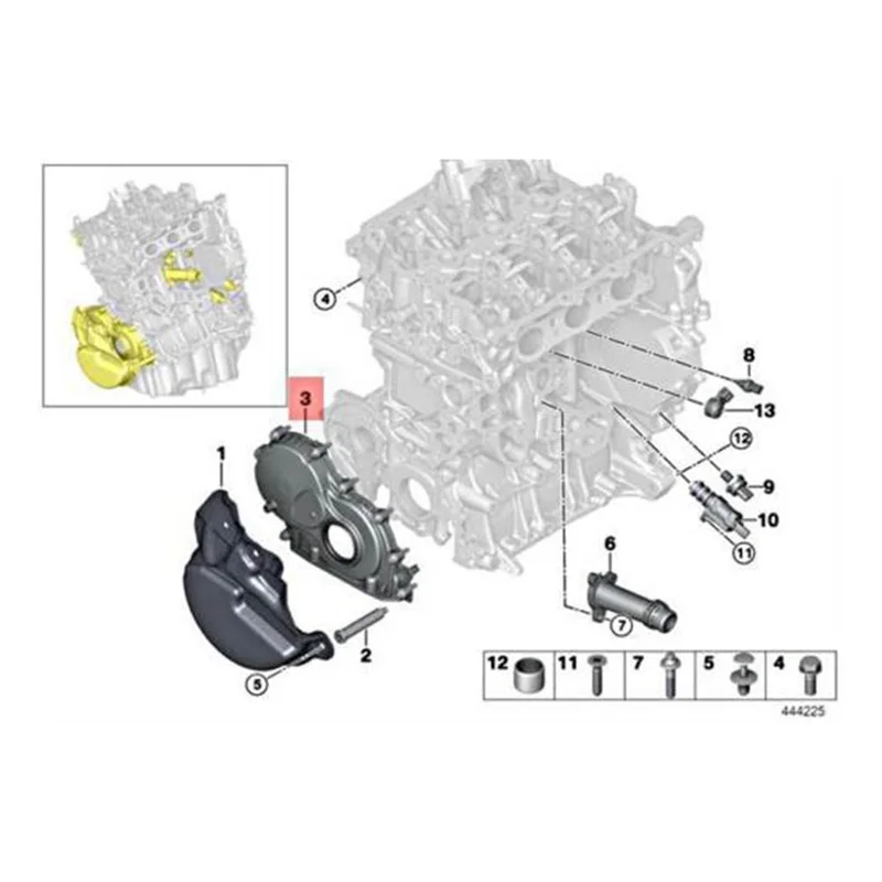 Комплект крышки газораспределения масла распределительного вала, верхняя прокладка крышки цепи ГРМ двигателя для BMW 1/2/3 серии I8 F20 F22 11148512597
Комплект крышки газораспределения масла распределительного вала, верхняя прокладка крышки цепи ГРМ двигателя для BMW 1/2/3 серии I8 F20 F22 11148512597