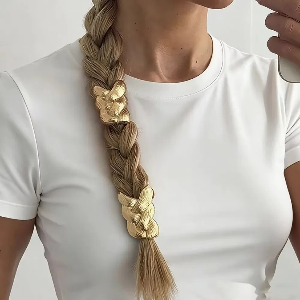 Trendy Elastic Metal Braid Rubber Band Alloy Silver Ponytail Hair Rope Ponytail Hair Tie Gold Hair Scrunchie Y2K
Trendy Elastic Metal Braid Rubber Band Alloy Silver Ponytail Hair Rope Ponytail Hair Tie Gold Hair Scrunchie Y2K