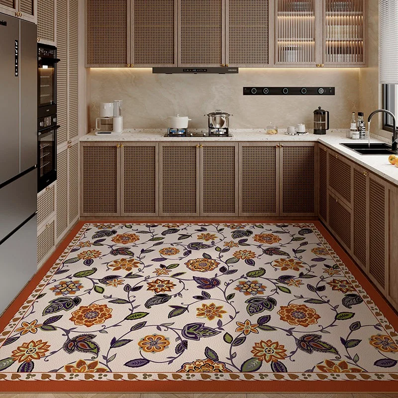 Bohemian Kitchen Floor Mat Pvc Non-slip Carpet Oil-proof Waterproof Rugs Retro Light Luxury Home Decoration Mats Alfombra Cocina
Bohemian Kitchen Floor Mat Pvc Non-slip Carpet Oil-proof Waterproof Rugs Retro Light Luxury Home Decoration Mats Alfombra Cocina