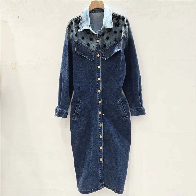 Long Dress Women Denim Dresses Vintage Embroidered Flares Single Breasted A Line Washed Female Vestidos Spring 2026 Maxi Gown
Long Dress Women Denim Dresses Vintage Embroidered Flares Single Breasted A Line Washed Female Vestidos Spring 2026 Maxi Gown