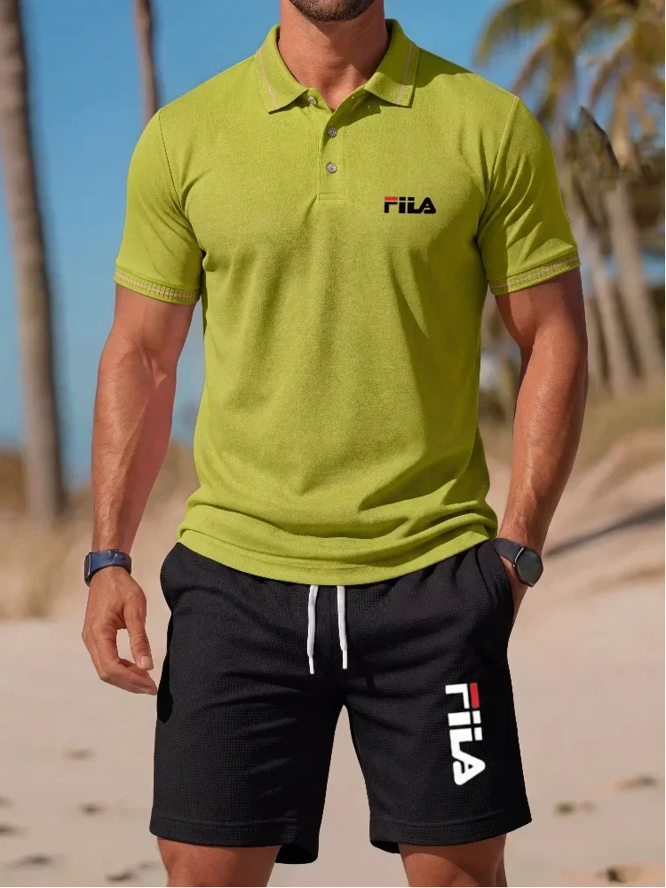 2026 Men's High-End Fashion Printed Polo Shirt Shorts Set Summer Breathable Casual T-Shirt Suit Brand Designer 2 Piece Polo Sets
2026 Men's High-End Fashion Printed Polo Shirt Shorts Set Summer Breathable Casual T-Shirt Suit Brand Designer 2 Piece Polo Sets
