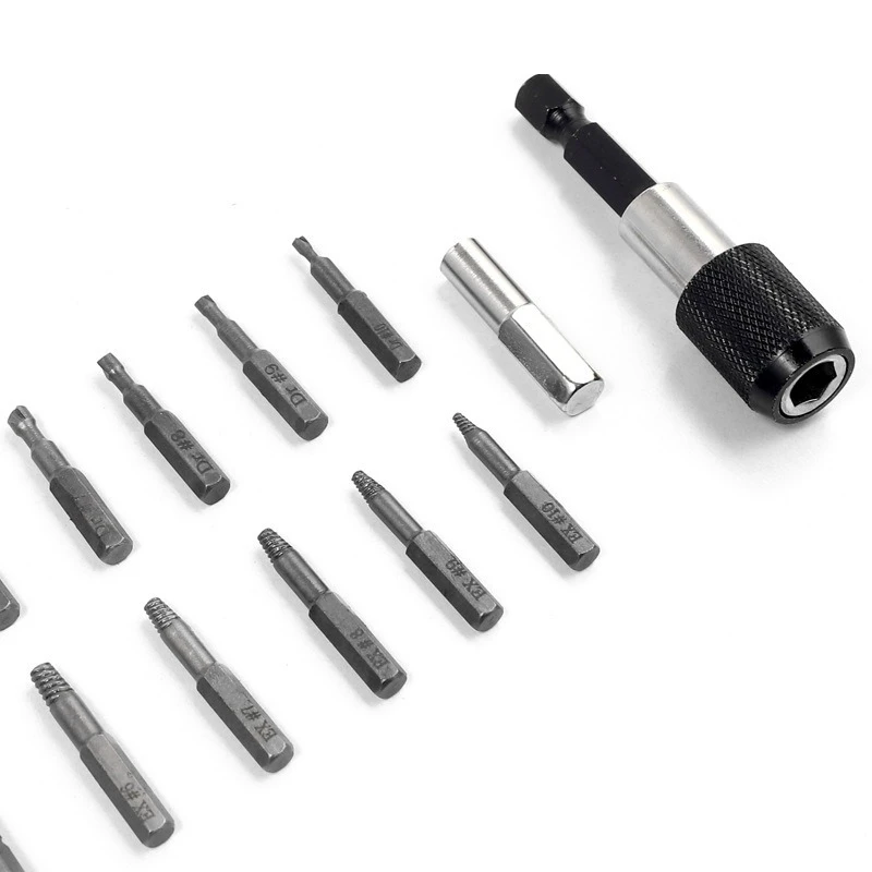 Anti tooth extraction tool set, double headed extractor, 22pcs damaged screw high-speed steel wire extractor, durable and sturdy
Anti tooth extraction tool set, double headed extractor, 22pcs damaged screw high-speed steel wire extractor, durable and sturdy