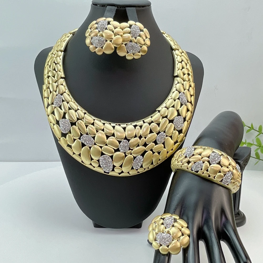 Italian Dubai Simple Style Big Bold Necklace Luxury Quality African Bride Jewelry Set For Women Party Gifts FHK29126
Italian Dubai Simple Style Big Bold Necklace Luxury Quality African Bride Jewelry Set For Women Party Gifts FHK29126
