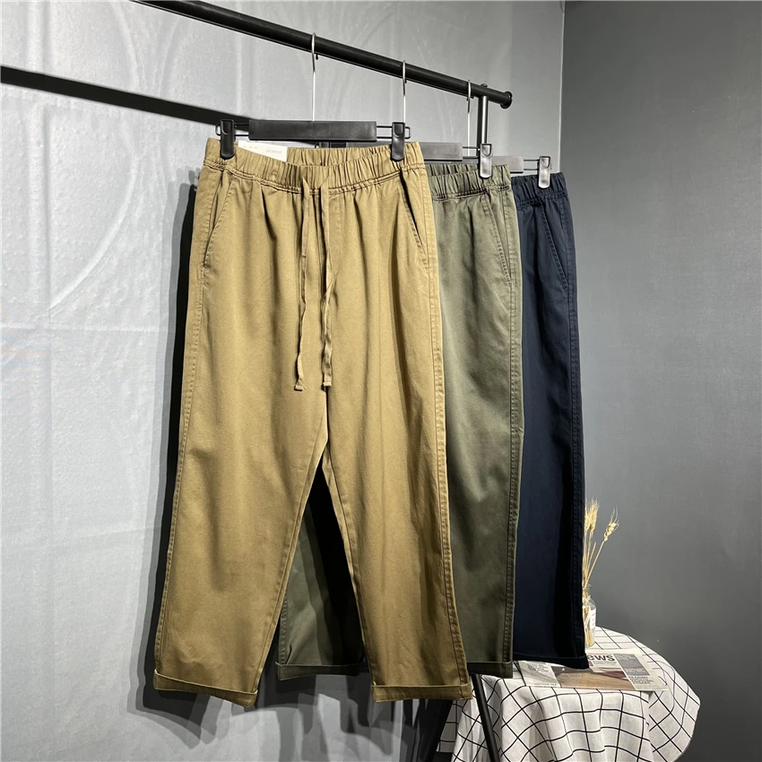 Loose Straight Leg Spor Casual Pants for Men Original National Trend High Waist Cotton Canvas Color Faion Urban Wear
Loose Straight Leg Spor Casual Pants for Men Original National Trend High Waist Cotton Canvas Color Faion Urban Wear