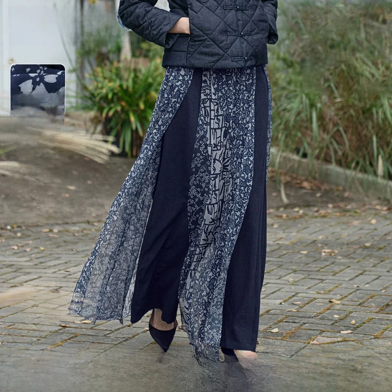 Spring New Loose Wide Leg Pants Silk Print Casual Trousers Versatile Long Pants Slimming Effect Women's Fashion Outerwear
Spring New Loose Wide Leg Pants Silk Print Casual Trousers Versatile Long Pants Slimming Effect Women's Fashion Outerwear
