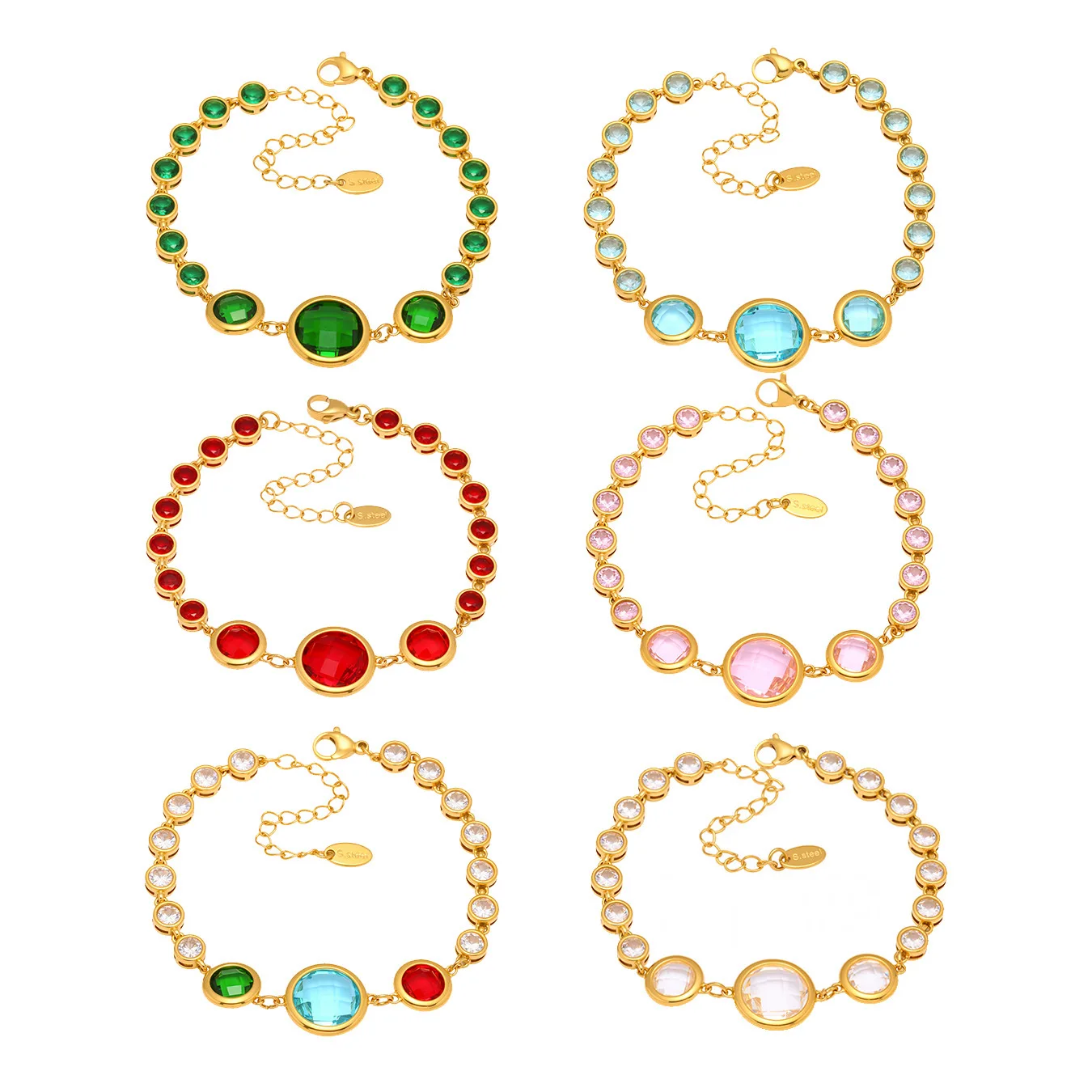 Ourfuno Luxury Glass Stone Stainless Steel Bracelet For Women Delicate Party Wedding Charm Bracelet Fashion Jewelry Girls Gift
Ourfuno Luxury Glass Stone Stainless Steel Bracelet For Women Delicate Party Wedding Charm Bracelet Fashion Jewelry Girls Gift