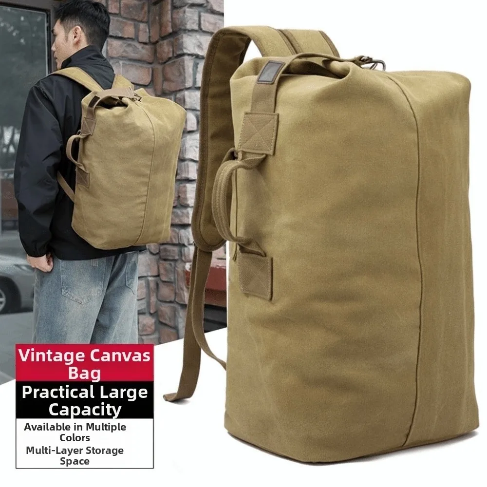 Elegant Vintage Canvas Rucksack Folding Handbag Multi-pockets Design Backpack Multi-purpose Daypack Large Capacity Travel Bag
Elegant Vintage Canvas Rucksack Folding Handbag Multi-pockets Design Backpack Multi-purpose Daypack Large Capacity Travel Bag