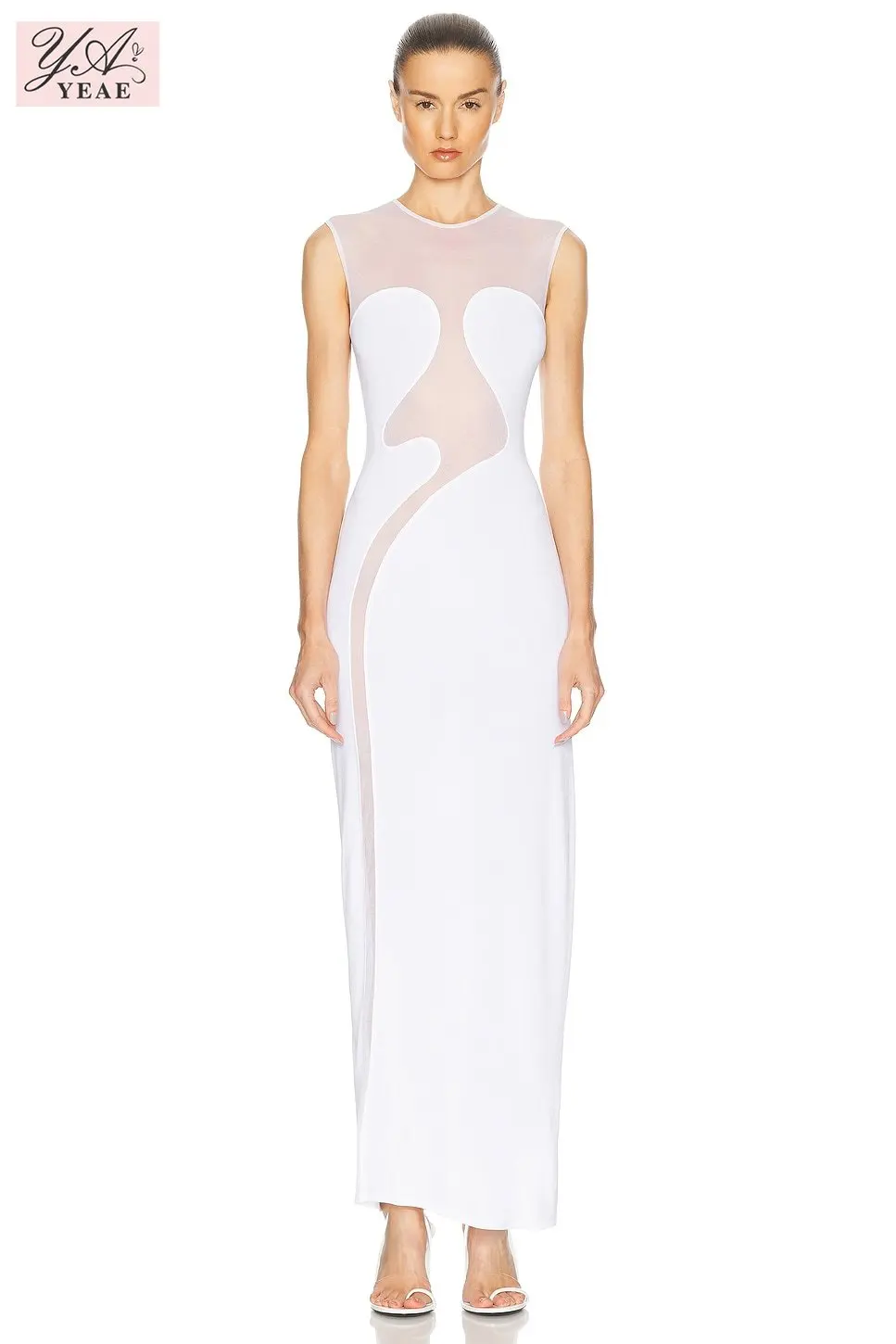 2025 Summer White Bandage Dress Tulle Inset Women Summer Sexy Elegant Long Birthday Evening Club Party Dresses High Elastic
2025 Summer White Bandage Dress Tulle Inset Women Summer Sexy Elegant Long Birthday Evening Club Party Dresses High Elastic