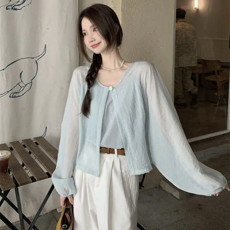 Summer Korean Style Versatile round Neck Air Conditioned Shirt Sun Protection Lightweight Long Sleeve Lazy Open Cardigan
Summer Korean Style Versatile round Neck Air Conditioned Shirt Sun Protection Lightweight Long Sleeve Lazy Open Cardigan