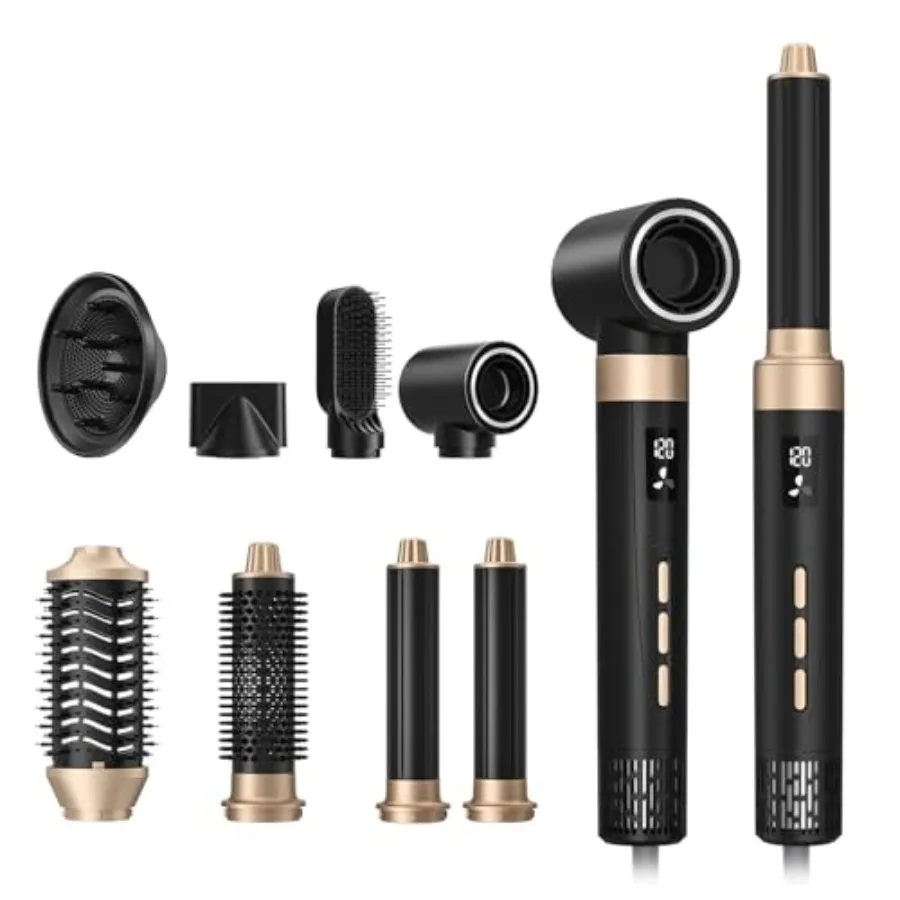8 in 1 Hair Styler Patented Design Professional Hot Air Styler High Speed 110000RPM Auto-Wraps Curler Detachable Powerful Blow
8 in 1 Hair Styler Patented Design Professional Hot Air Styler High Speed 110000RPM Auto-Wraps Curler Detachable Powerful Blow