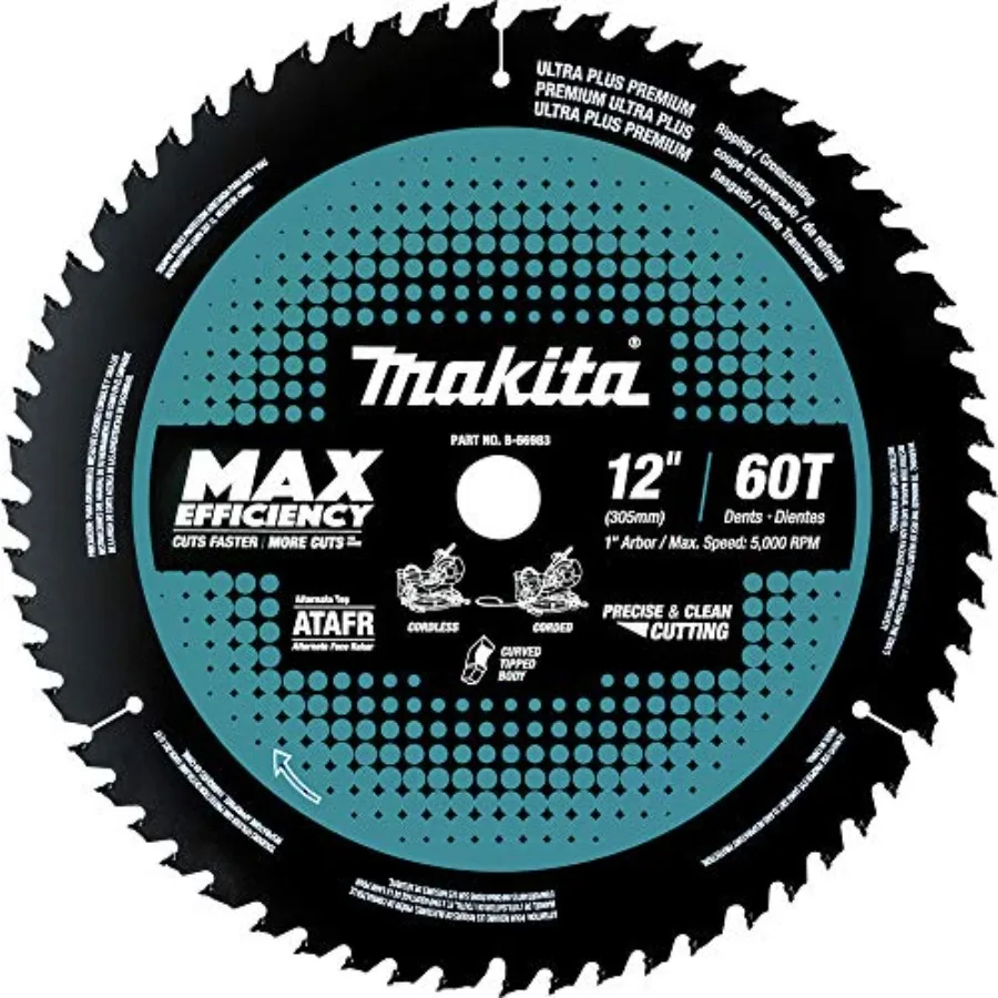 B-66983 12" 60T Carbide-Tipped Max Efficiency Miter Saw Blade
B-66983 12" 60T Carbide-Tipped Max Efficiency Miter Saw Blade