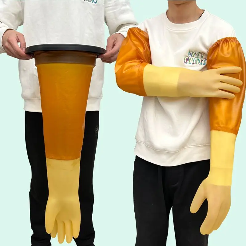 Sandblasting machine hand sleeve thickened wear-resistant rubber latex water and acid and alkali resistant gloves
Sandblasting machine hand sleeve thickened wear-resistant rubber latex water and acid and alkali resistant gloves