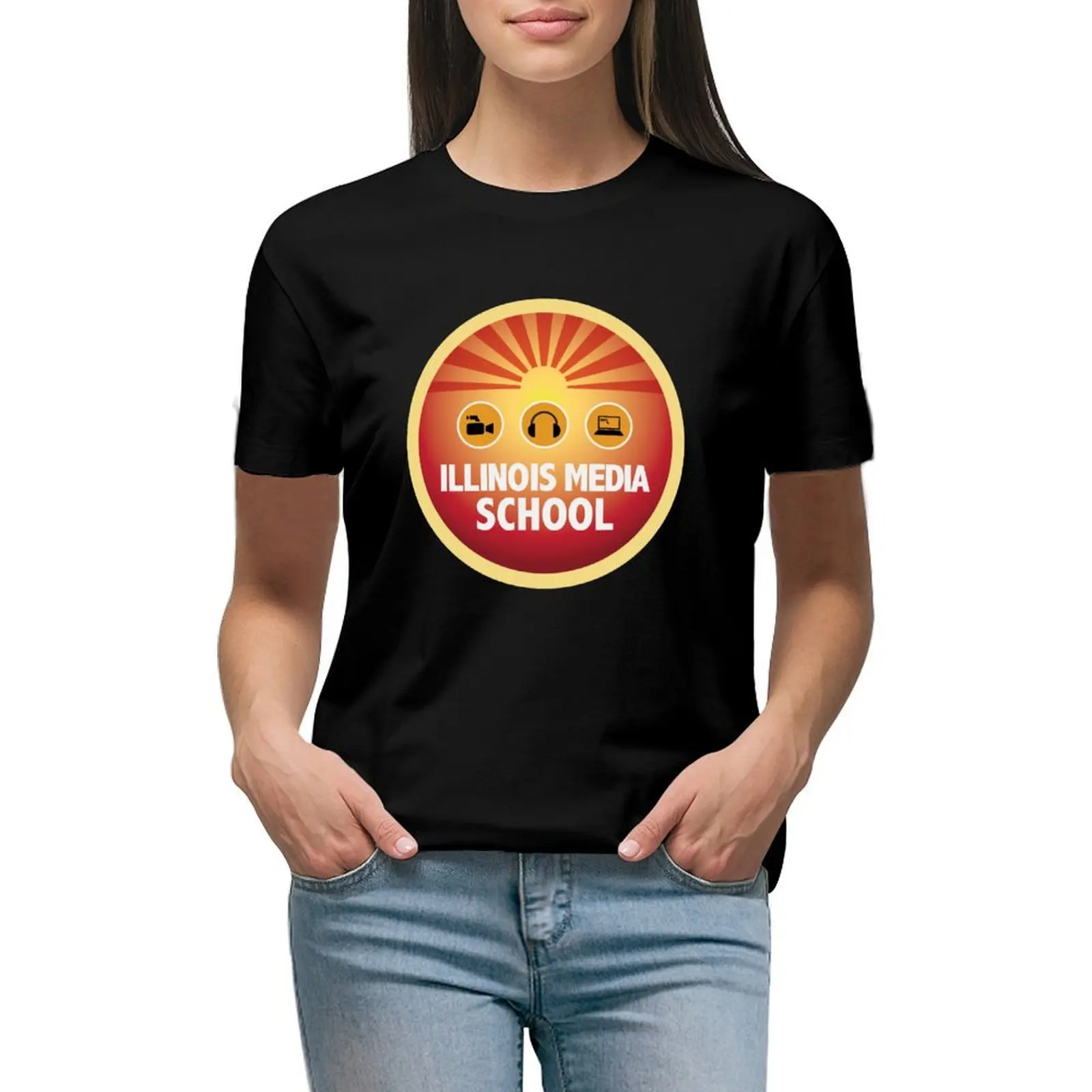 Illinois Media School College T-shirt cute tops shirts graphic tees Summer Women's clothing
Illinois Media School College T-shirt cute tops shirts graphic tees Summer Women's clothing