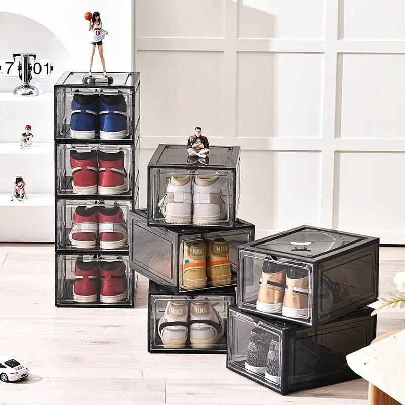 Home Furniture Household Shoe Storage Box, Stackable Shoe Box, Plastic Side-opening Dustproof Magnetic Suction Transparent Shoe
Home Furniture Household Shoe Storage Box, Stackable Shoe Box, Plastic Side-opening Dustproof Magnetic Suction Transparent Shoe