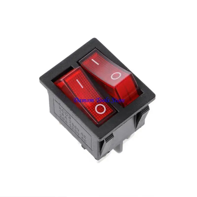 57BE Dual Boat Rocker Switch 6 Pin On-Off With Green Red Light 20A 125V AC
57BE Dual Boat Rocker Switch 6 Pin On-Off With Green Red Light 20A 125V AC