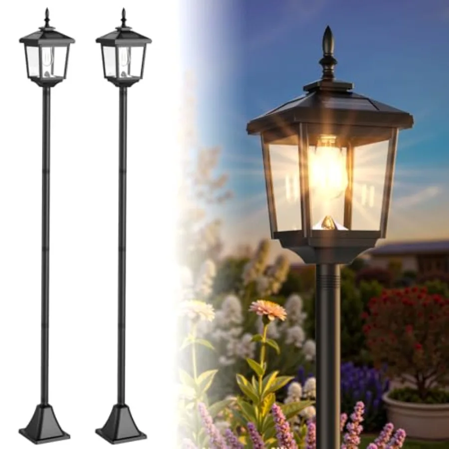 Solar Lamp Post Light Outdoor IP45 Waterproof Solar Post Lights Outdoor Pole Lights Decorative Lamp for Yard Garden Patio Lawn
Solar Lamp Post Light Outdoor IP45 Waterproof Solar Post Lights Outdoor Pole Lights Decorative Lamp for Yard Garden Patio Lawn