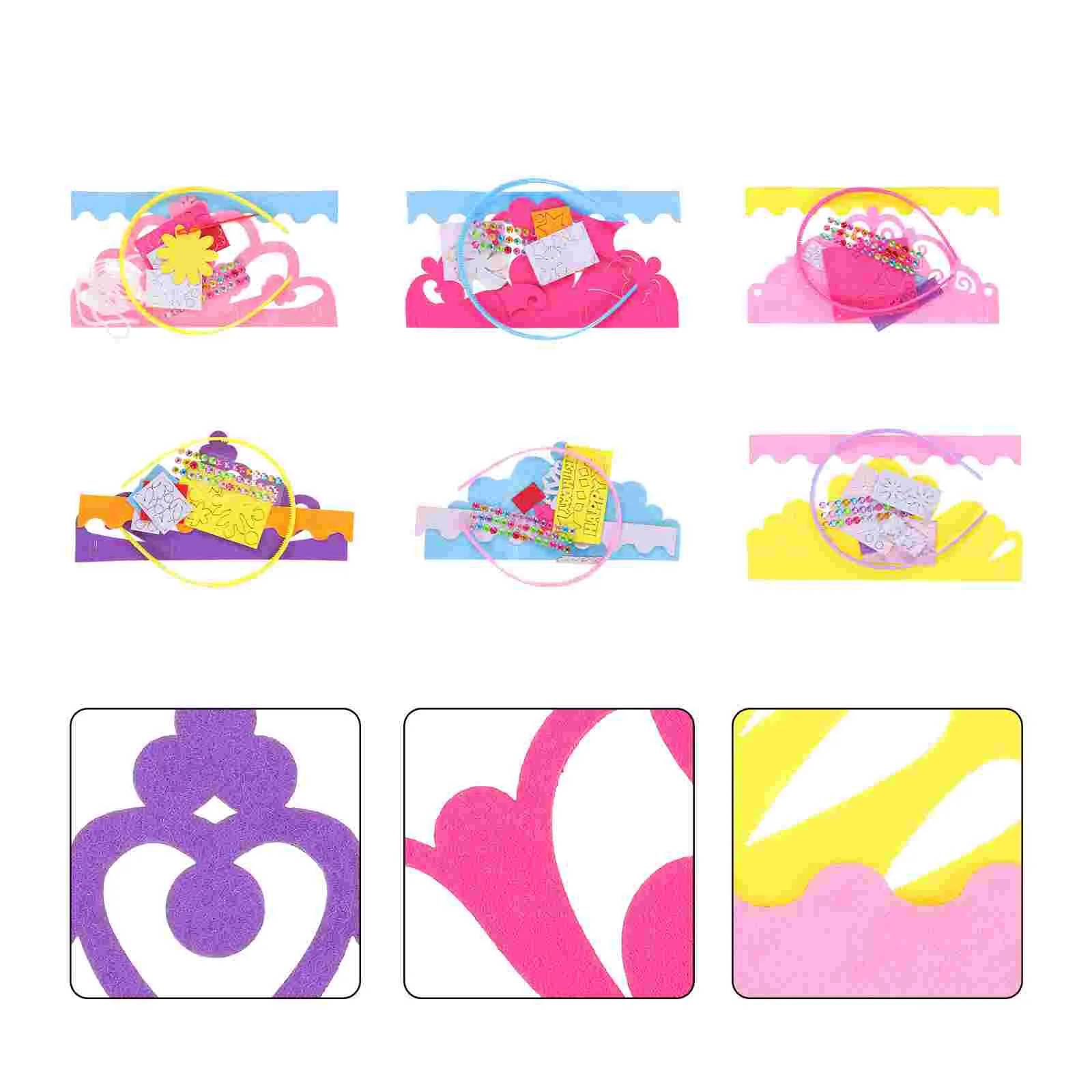 6 Pcs Nonwoven Crown Crowns Making Kit Happy Birthday Kids Party Hats DIY Non-woven Tiara Craft Kits Man
6 Pcs Nonwoven Crown Crowns Making Kit Happy Birthday Kids Party Hats DIY Non-woven Tiara Craft Kits Man
