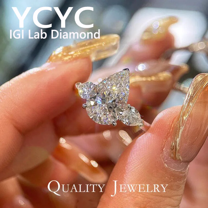 Factory Customization Lab Grown Diamond 5Ct Ring Solid14K White Gold Pear Cut Diamond CVD HPHT DEF VS-VVS WeddingEngagement Ring
Factory Customization Lab Grown Diamond 5Ct Ring Solid14K White Gold Pear Cut Diamond CVD HPHT DEF VS-VVS WeddingEngagement Ring