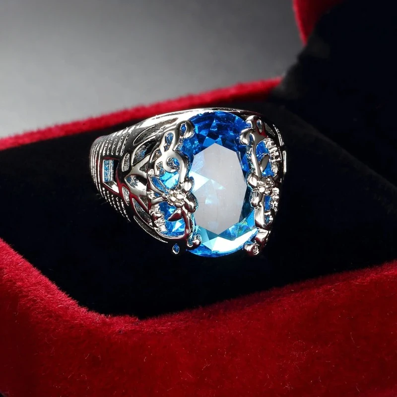 Oversized Luxury Brilliant Blue Cubic Zirconia Ring for Women Wedding Banquet Jewellery Accessories Vintage Sculpted Flower Ring
Oversized Luxury Brilliant Blue Cubic Zirconia Ring for Women Wedding Banquet Jewellery Accessories Vintage Sculpted Flower Ring