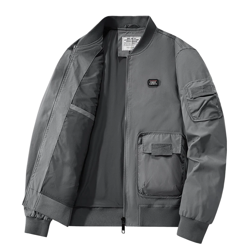 Fashion Brand Flight Jacket Pocket Design Windproof and Warm Windbreaker Outdoor Bicycle Travel Baseball Collar Men's Clothing
Fashion Brand Flight Jacket Pocket Design Windproof and Warm Windbreaker Outdoor Bicycle Travel Baseball Collar Men's Clothing