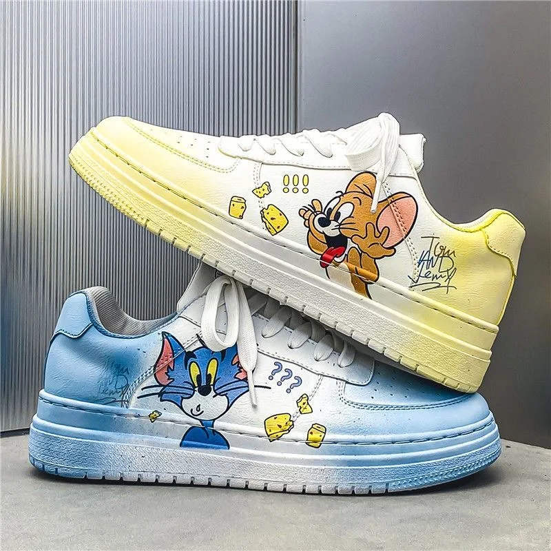Men's casual shoes cartoon Tom and Jerry Pikachu white shoes women's sports shoes mandarin duck couple board shoes
Men's casual shoes cartoon Tom and Jerry Pikachu white shoes women's sports shoes mandarin duck couple board shoes