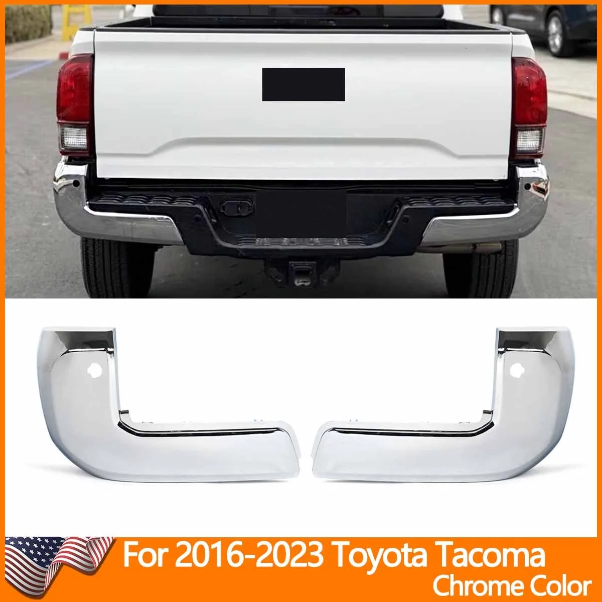 For Toyota Tacoma TRD SR Crew Cab Pickup 4-Door 2016-2023 Set of 2 Rear Bumper End Caps Sensor Hole Chrome rear bumper 2pcs
For Toyota Tacoma TRD SR Crew Cab Pickup 4-Door 2016-2023 Set of 2 Rear Bumper End Caps Sensor Hole Chrome rear bumper 2pcs