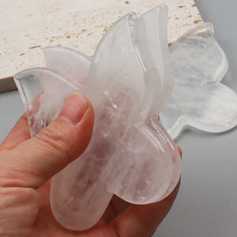 Transparent Rock Quartz Face Gua Sha Tool Skin Care Body Eye Head Natural Crystal Butterfly Massager Health Beauty Product
Transparent Rock Quartz Face Gua Sha Tool Skin Care Body Eye Head Natural Crystal Butterfly Massager Health Beauty Product
