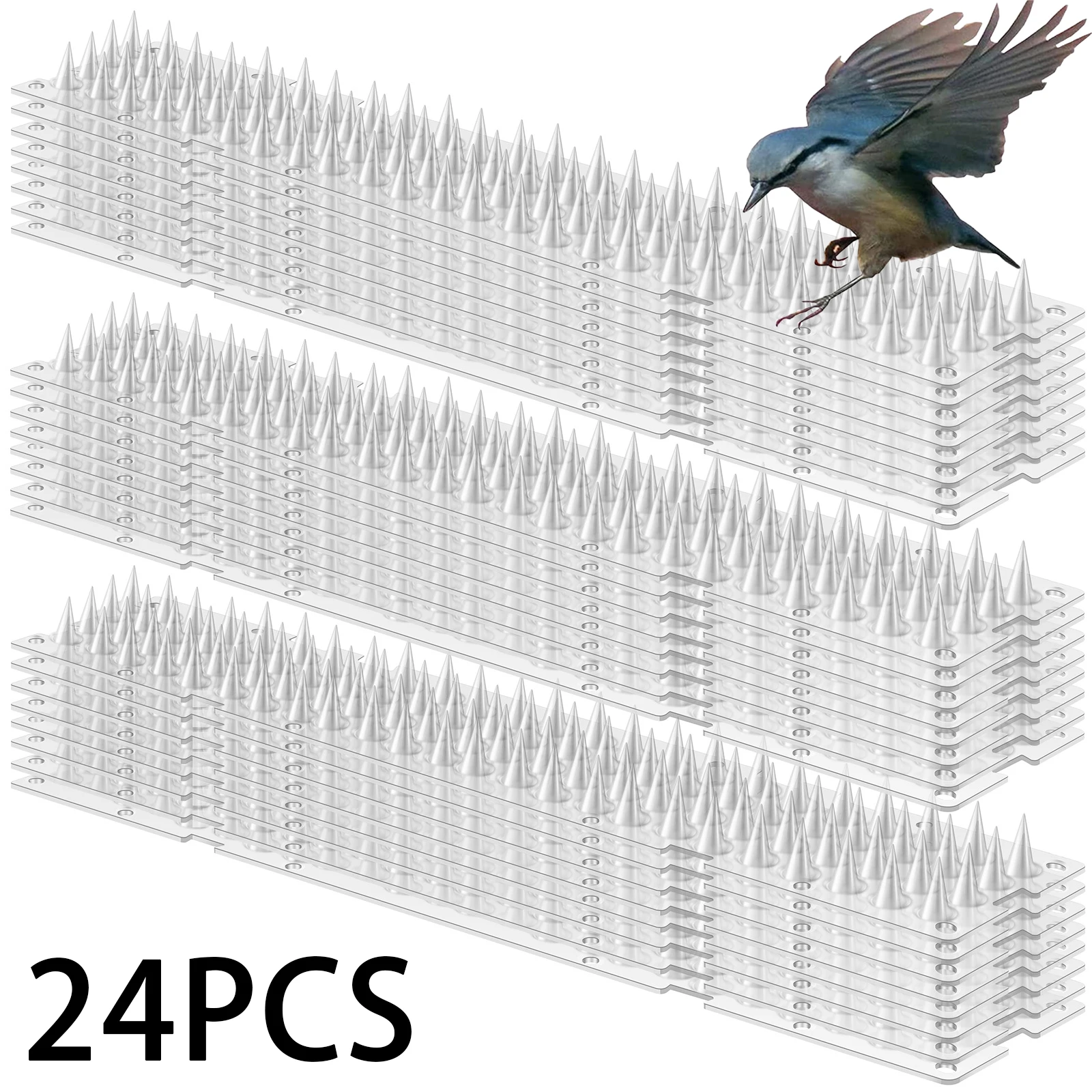 24Pcs Repeller Bird Spike Pad Self Adhesive Anti-Cat and Pigeon Prickle Mat Anti-Climbing Plastic Garden Plants Protects
24Pcs Repeller Bird Spike Pad Self Adhesive Anti-Cat and Pigeon Prickle Mat Anti-Climbing Plastic Garden Plants Protects