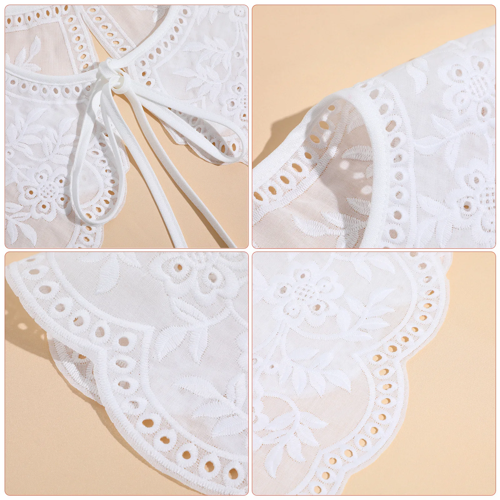 Cotton Lace Embroidered Fake Collar Detachable False Collar for Women Shirt Blouse Party School Trip Elegant Women Costume
Cotton Lace Embroidered Fake Collar Detachable False Collar for Women Shirt Blouse Party School Trip Elegant Women Costume
