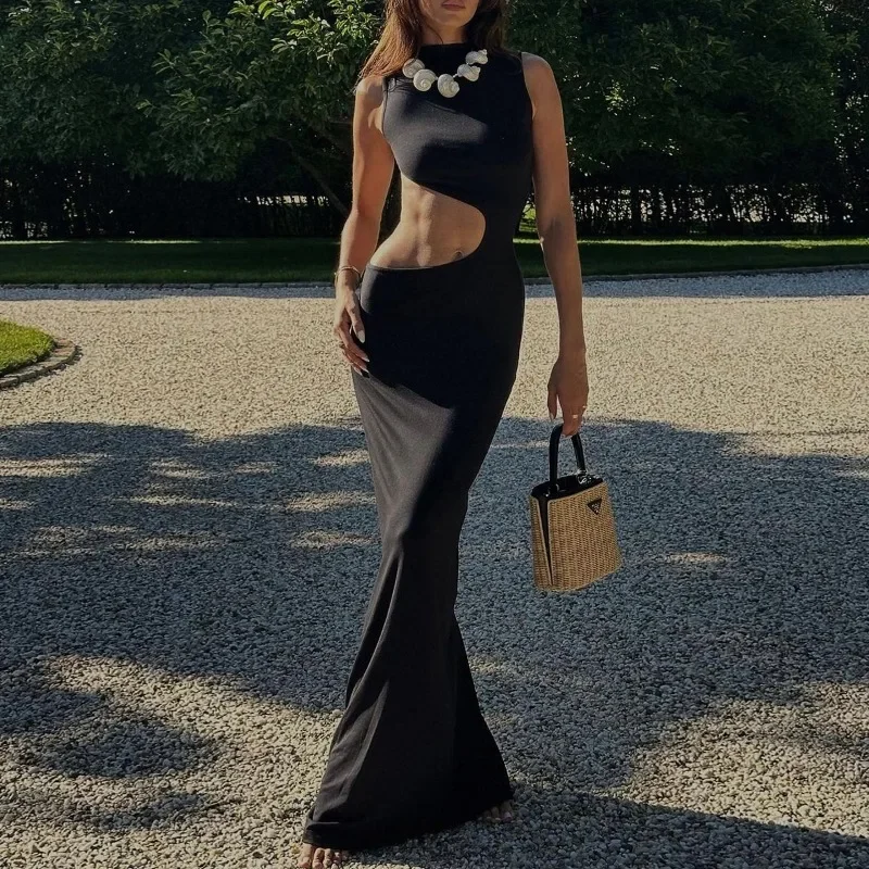 Talenza Black Hollow High Waist Long Dress Women's Sexy Off Shoulder Sleeveless Evening Dress Slim Patchwork Party Long Dress
Talenza Black Hollow High Waist Long Dress Women's Sexy Off Shoulder Sleeveless Evening Dress Slim Patchwork Party Long Dress