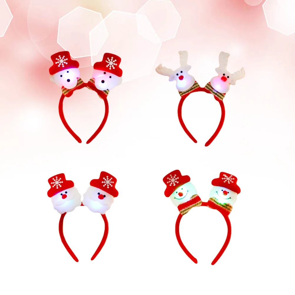 4pcs Luminous Christmas Headbands 4 Styles Snowman Elk Boppers Party Favors Xmas Hair Accessories Costume Photo Booth Gift
4pcs Luminous Christmas Headbands 4 Styles Snowman Elk Boppers Party Favors Xmas Hair Accessories Costume Photo Booth Gift