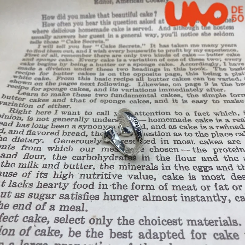 UNO DE 50Nail Простое кольцо High Sense Металлическое кольцо Джокера с холодным ветром
UNO DE 50Nail Простое кольцо High Sense Металлическое кольцо Джокера с холодным ветром
