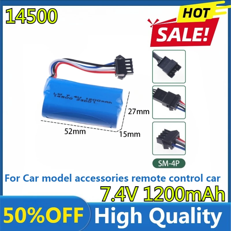 SM-4P Plug 1200mah 7.4V LiPo Battery for UDI902 UDI007 UDI002 UDI001 HuanQi 961/962 HJ806 RC Boat Spare Parts 2s 14500 Battery
SM-4P Plug 1200mah 7.4V LiPo Battery for UDI902 UDI007 UDI002 UDI001 HuanQi 961/962 HJ806 RC Boat Spare Parts 2s 14500 Battery