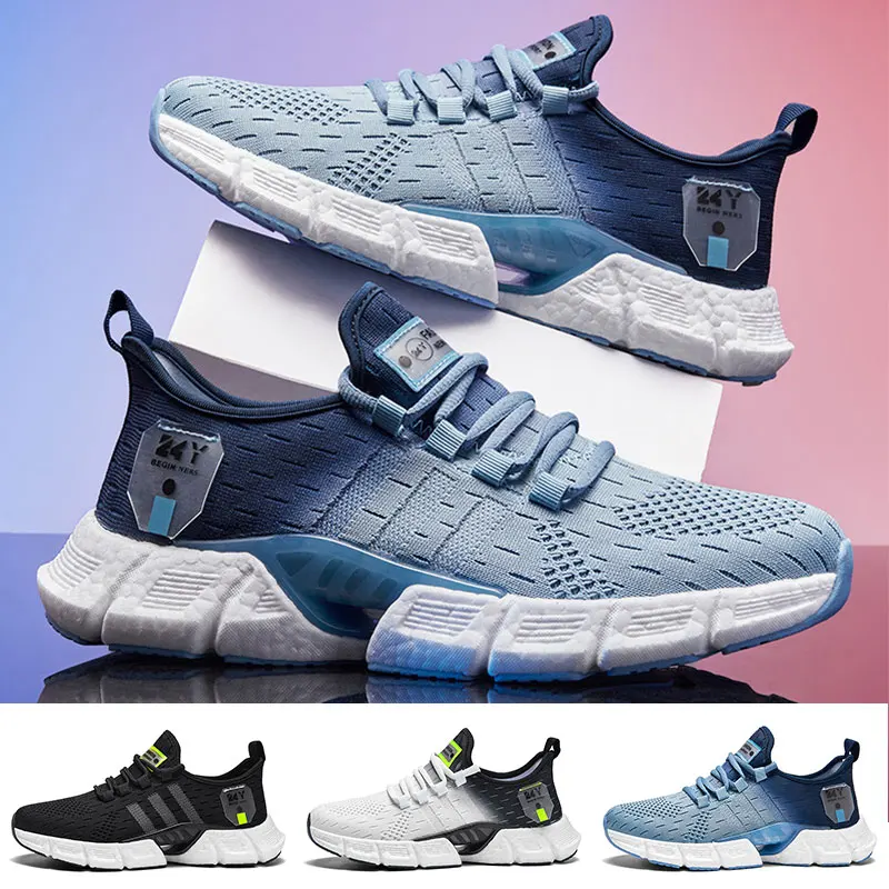 Women Men Sneakers Breathable Men Running Shoes Gradient Thick Bottom Cushioning Mesh Couple Tennis Shoes lace up Size 37-44
Women Men Sneakers Breathable Men Running Shoes Gradient Thick Bottom Cushioning Mesh Couple Tennis Shoes lace up Size 37-44