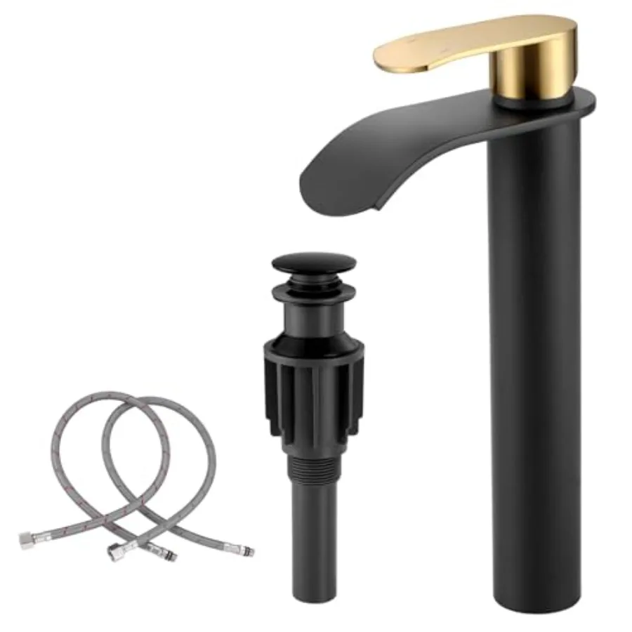 Vessel Sink Faucet Single Hle Bathroom Faucet - Waterfall Single Hole Mixer Bar Tap with Large Rectangular Spout, Deck Mount La
Vessel Sink Faucet Single Hle Bathroom Faucet - Waterfall Single Hole Mixer Bar Tap with Large Rectangular Spout, Deck Mount La