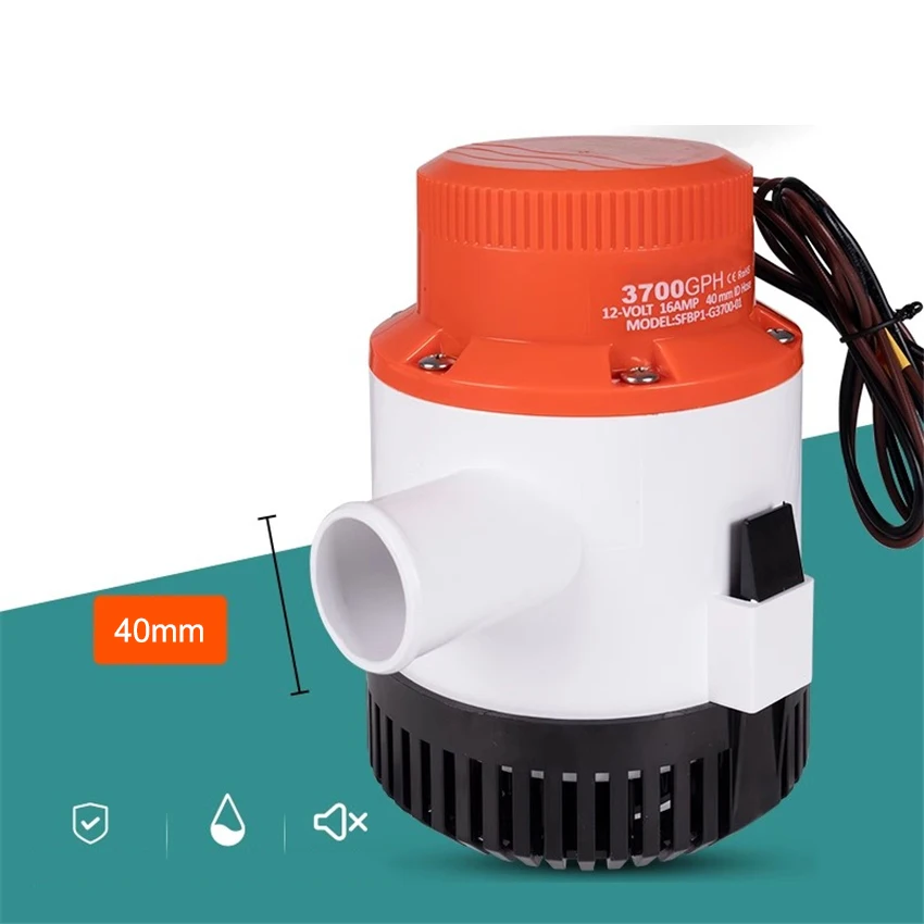 Boat Bilge Pump 12V/24V 3700 GPH Non-automatic Marine Water Pump Electric Bilge Pumps Submersible Water Pump
Boat Bilge Pump 12V/24V 3700 GPH Non-automatic Marine Water Pump Electric Bilge Pumps Submersible Water Pump