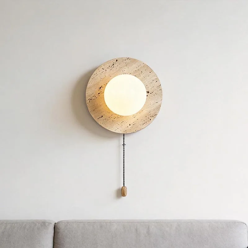 Modern Travertine Wall Lamp Natural Stone Globe Wall Light Contemporary Bedroom Bedside Sconce
Modern Travertine Wall Lamp Natural Stone Globe Wall Light Contemporary Bedroom Bedside Sconce