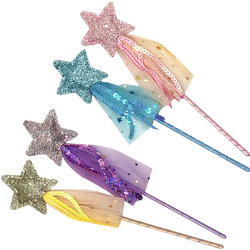 4 Pcs Fairy Shiny Star Shaped Sticks Girls Birthday Party Favor Novelty Stage Prop cosplay Halloween Decor
4 Pcs Fairy Shiny Star Shaped Sticks Girls Birthday Party Favor Novelty Stage Prop cosplay Halloween Decor