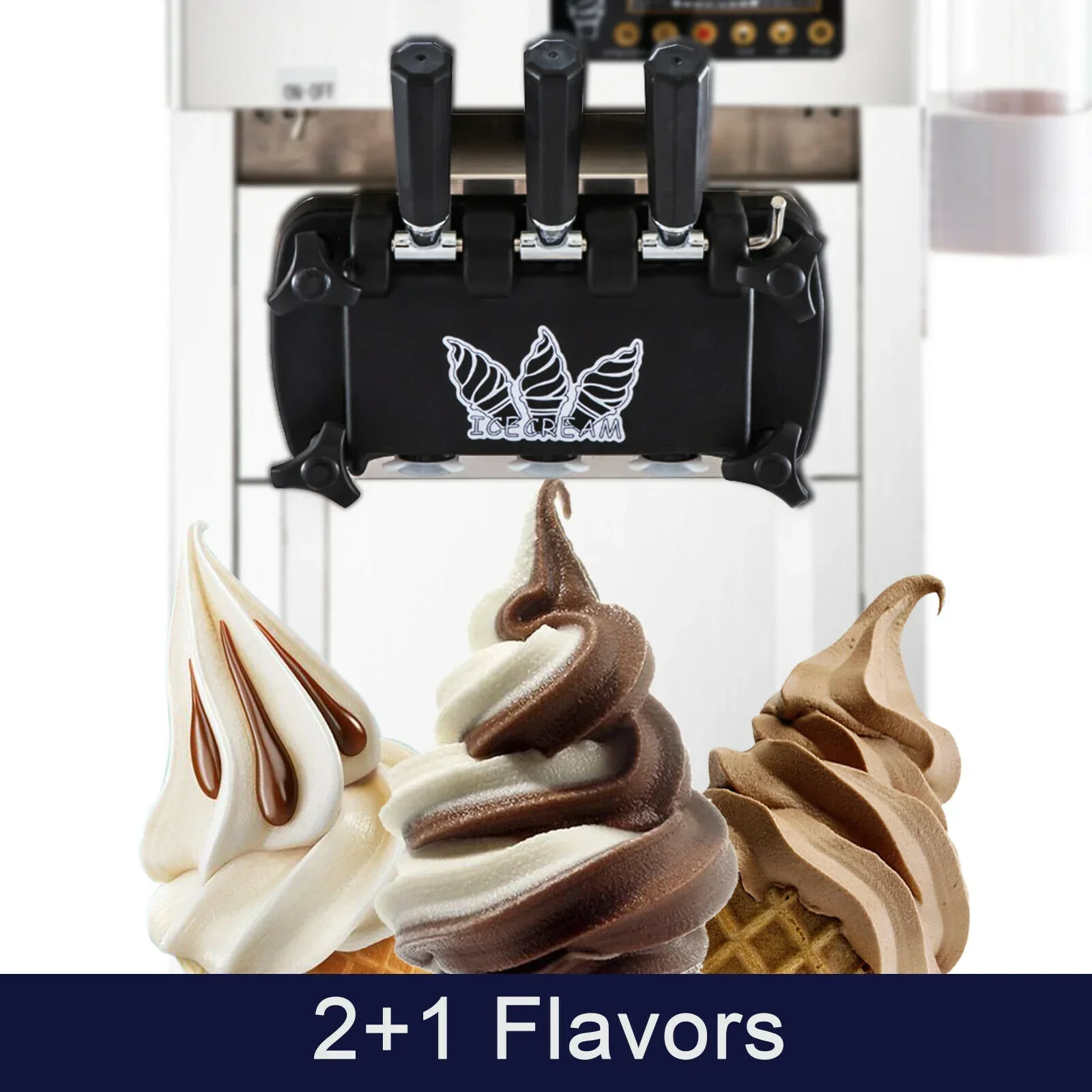 LCD Display 3 Flavor 18L/H Output Small Commercial Soft Serve Frozen Yogurt Ice Cream Making Machine
LCD Display 3 Flavor 18L/H Output Small Commercial Soft Serve Frozen Yogurt Ice Cream Making Machine