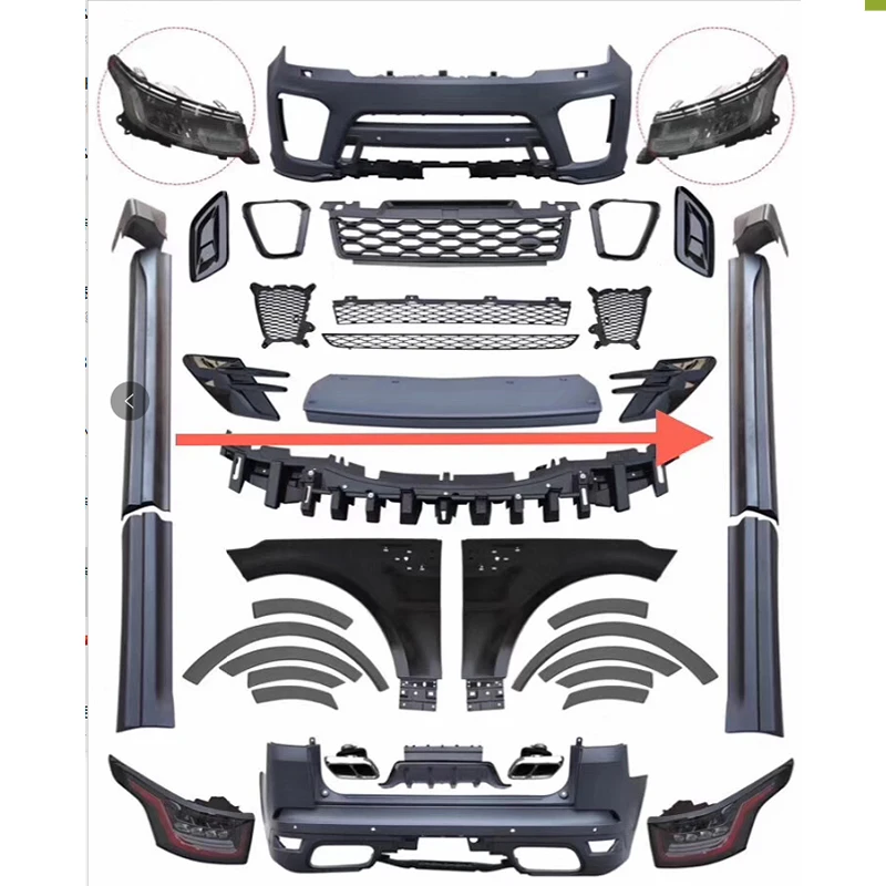Sport Car Bumper for Range Sport SVR style body kits conversion 2014-2017y auto body systems sport old to new bodykit
Sport Car Bumper for Range Sport SVR style body kits conversion 2014-2017y auto body systems sport old to new bodykit