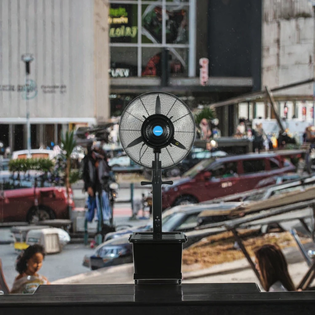 220V Outdoor Water Mist Cooling Fan for Restaurant Park Electric Metal Floor Installation Hot Sale
220V Outdoor Water Mist Cooling Fan for Restaurant Park Electric Metal Floor Installation Hot Sale